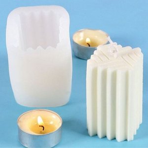 Молд силикон для свечи "Пенелопа" 5,6х5,6х12,7 см