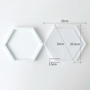 Форма силиконовая универсальная «Шестиугольник», размер изделия 11,6 ? 10,1 ? 1,2 см