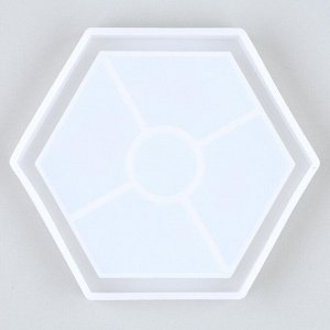 Форма силиконовая универсальная «Шестиугольник», размер изделия 11,6 ? 10,1 ? 1,2 см
