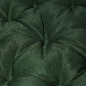 Подушка круглая на кресло непромокаемая, размер D60 см, цвет тёмно-зелёный, файберфлекс, грета 20%, полиэстер 80%