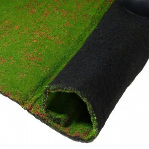 Мох искусственный, декоративный, полотно 1 ? 1 м, зелёный, с коричневым ямами