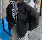 Объёмный дутыш с подкладом в виде шахматного принта