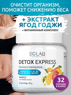 SOLAB Детокс Экспресс со вкусом Манго, 32 порции
