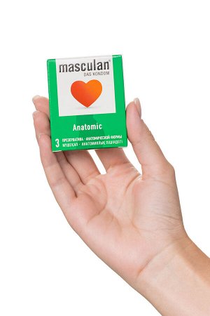 Презервативы Masculan, Anatomic №3, анатомической формы, 5,3 см, 18,5 см, 3 шт