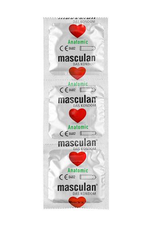 Презервативы Masculan, Anatomic №3, анатомической формы, 5,3 см, 18,5 см, 3 шт