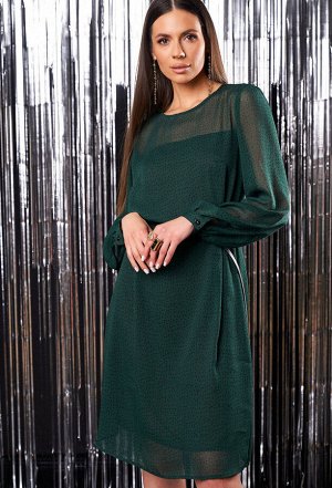 Платье KaVari 1013 зеленый горох