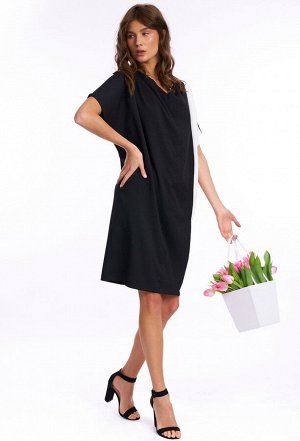 Платье KaVari 1025 черно-молочный