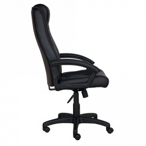 Кресло офисное "Лагуна", T-9906AXSN, кожа, черное, ш/к 97010