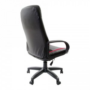 Кресло офисное BRABIX Strike EX-525, экокожа черная, ткань ч