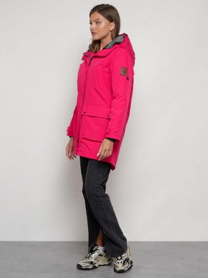 Парка женская зимняя MTFORCE c капюшоном розового цвета 2329R
