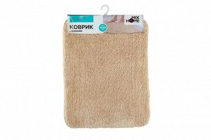 Коврик меховой 45х60см, противоскользящий, цв.бежевый