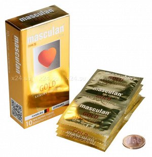 Презервативы Masculan 5 Ultra, золотые, 10 шт