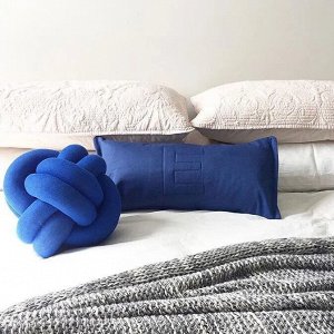 Подушка декоративная шар 32х32см, цв.синий