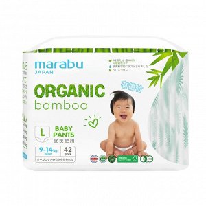 Подгузники-трусики Organic bamboo размер L (9-14 кг), 42 шт.