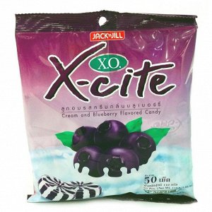 Конфеты X-CITE со  вкусом  черники  со  сливками (X-CITE Cream and Blueberry flavored candy)