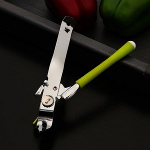 Нож консервный Доляна «Оригинал», 16 см, цвет зелёный