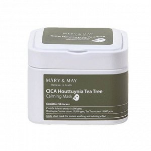 Mary&May/ Набор успокаивающих тканевых масок с чайным деревом CICA Houttuynia Tea Tree Calming Mask 30 шт/ 400 г