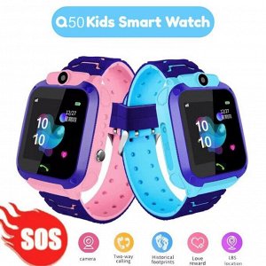 Часы детские "POTTI" Q50 / Смарт часы детские с GPS и SIM картой / Будильником и телефоном / Умные детские часы с сим-картой / Умный смарт браслет для ребенка