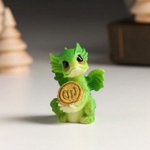 Фигурка полистоун «Лесной дракончик с золотом», 2.5x2.5x4 см, МИКС