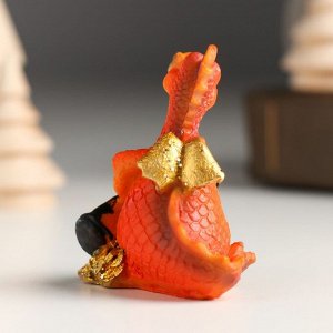 Фигурка полистоун «Дракон с монетами и пушкой», 5.8x4x5.6 см, МИКС