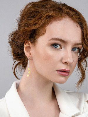 Легкие нарядные серьги из янтаря на замочках-гвоздиках «Рябина»
