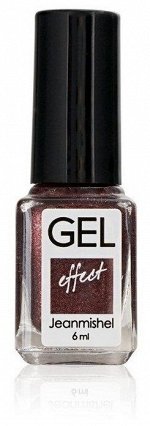 JEANMISHEL GEL арт.666 Лак для ногтей 6мл №231 Бордово-коричневый с блестками