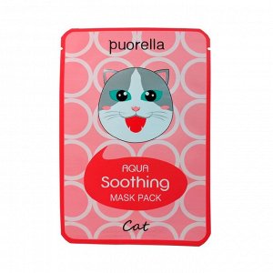 KR/puorella Маска-салфетка для лица AQUA Soothing Mask Pack Cat (Кошка)