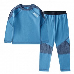 Детский комплект: лонгслив + брюки, цвет синий