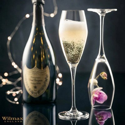WILMAX: Бокалы для шампанского, хрустальное стекло