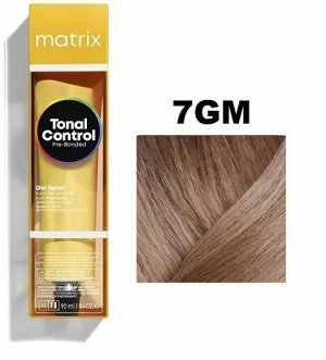 Матрикс Гелевый тонер с кислотным РН для волос 7GM Блондин Золотистый Мокка Matrix Tonal Control 90 мл