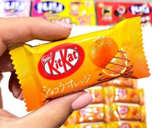Японский Кит Кат Мини со вкусом апельсина /  Kit Kat Mini  Orange Choco / КитКат апельсин с шоколадом / KitKat 18 гр Японские сладости