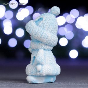 Фигурное мыло "Снеговик" белый, 90гр, 4,5х4,5х9,5см 5155682