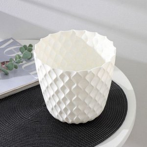 Горшок для цветов с поддоном Wave, 2.5 л, d=17.5 см, пластиковый, белоснежный