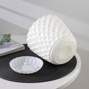 Горшок для цветов с поддоном Wave, 2.5 л, d=17.5 см, пластиковый, белоснежный