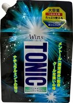 Охлаждающий шампунь 2в1 с кондиционером-тоником Wins rinse in tonic shampoо 900г мягкая упаковка с крышкой