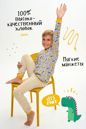 Пижама Варианты расцветки: желтый
Ткань:  кулирка, Состав: 100% хлопок
Детская пижама для мальчиков в ярких тонах с изображением тематических рисунков.

Таблица размеров и веса

кофта
Длина издел