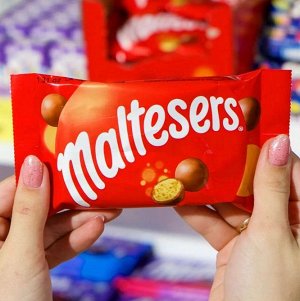 Шоколадное драже с хрустящим центром Maltesers  /  Шарики Мальтизерс в молочном шоколаде 40 гр