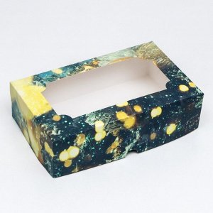 Коробка складная с окном «Зимняя сказка», 25*15*7 см