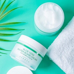 Jigott Крем для лица улажняющий с экстрактом алоэ вера / Aloe Vera Water Bomb Cream, 150 мл