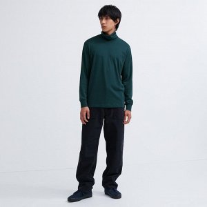 UNIQLO Мужская вололазка Soft Touch T, темно зеленый