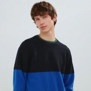 Мужской шерстяной свитер, синий
