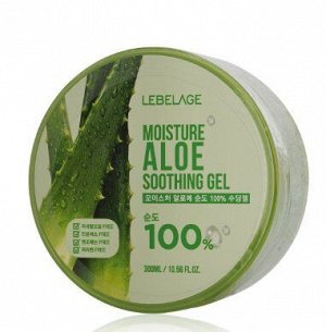 LEBELAGE. Увлажняющий успокаивающий гель с экстрактом алоэ MOISTURE ALOE 100% SOOTHING GEL 300мл