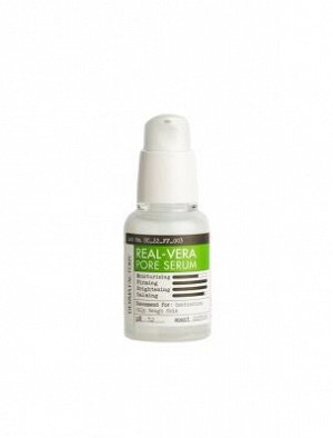 DERMA FACTORY. Сыворотка для лица сужающая поры с экстрактом алоэ вера, REAL-VERA PORE SERUM, 30 мл.