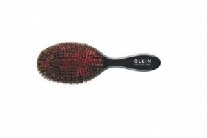 Щётка массажная Elegant 15 рядов, натуральная щетина, большая OLLIN Professional