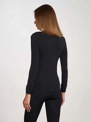 Intimidea T-shirt Texas Футболка c длинным рукавом и круглым вырезом. Изысканное и практичное изделие из микрофибры, повторяет контуры тела, не требует глажения.(Nero-черный цвет) пр. Италия