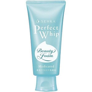 SHISEIDO Senka Perfect Whip Medicated - увлажняющая пенка против прыщиков