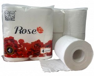 Бумага туалетная "FukuroSan" ROSE 4 рулонов