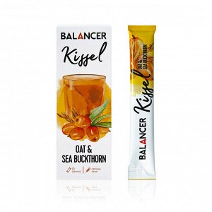 Альгинатный кисель BALANCER Kissel со вкусом «Овсяно-облепиховый», 10 стиков