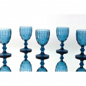 Бокал из стекла Magistro «Ла-Манш», 250 мл, 8x15,5 см, цвет синий