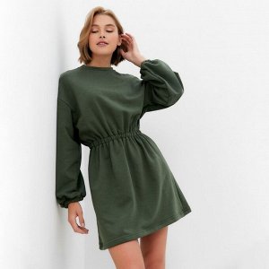 Платье с кулиской женское MINAKU: Casual Collection, хаки